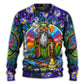 Hippie Peace Sign Retro Sweater For Festival Adventures Vacations And Relaxed Daily Styling