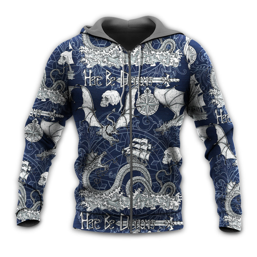 Dragon Skull Sea Life Hoodie For Coastal Travel Casual Outfits And Relaxed Daily Wear