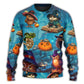 Halloween Owl Witch Night Sky Sweater For Art Fans Travel Parties And Distinctive Casual Style