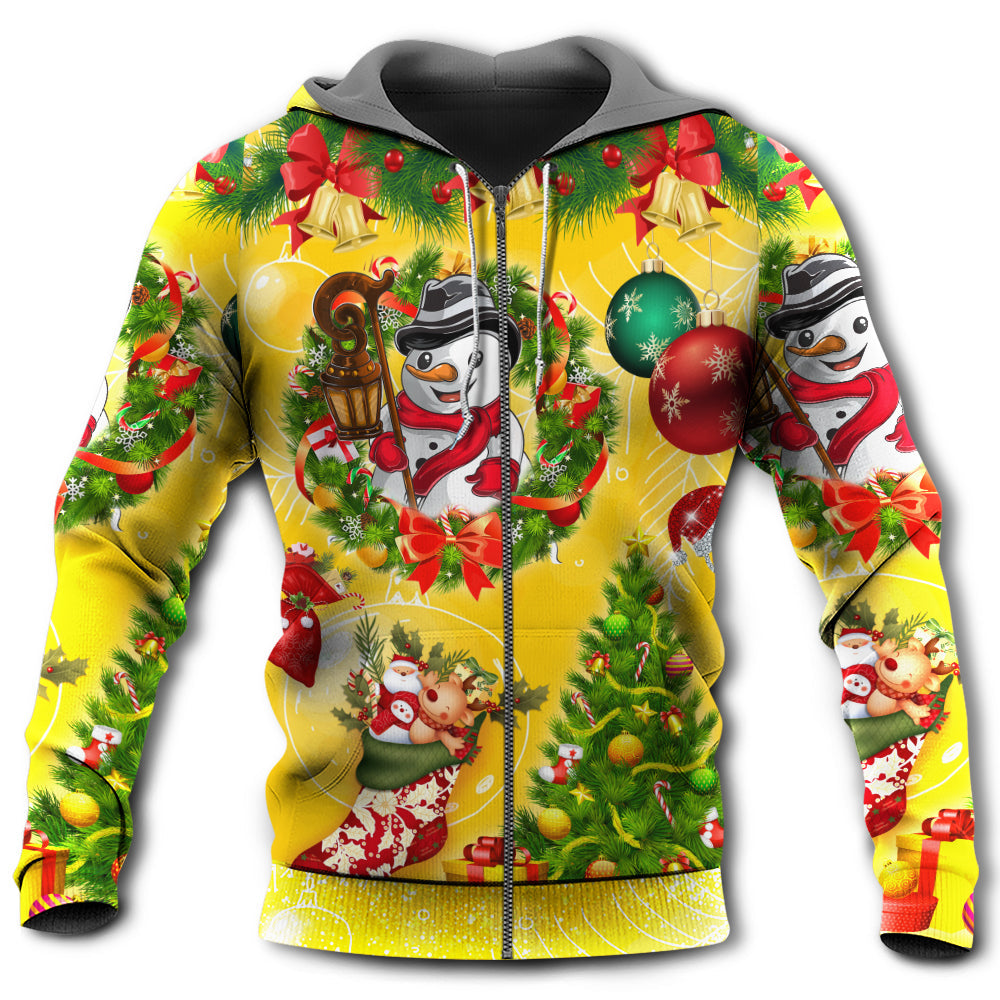 Funny Snowman Christmas Lights Hoodie For Festive Family Moments Winter Wear And Holiday Gift Ideas