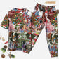 Farmhouse Christmas Joy Short Sleeve Pajamas Set For Festive Sleepovers And Family Photos