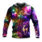 Neon Bright Christmas Reindeer Light Hoodie For Holiday Parties Weekend Outings And Cheerful Gift Giving