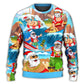 Christmas Santa Beach Play Holiday Funny Sweater For Family Gatherings Winter Travel And Everyday Seasonal Comfort