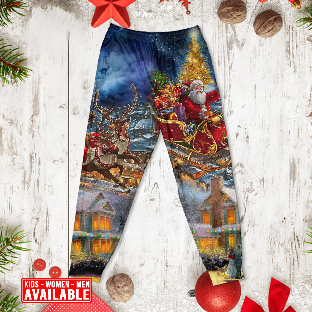Santa Snowman Family Holiday Long Sleeve Pajamas Set For Christmas Sleepwear And Family Lounging