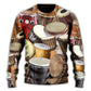 Drum Music Lifestyle Sweater For Rehearsals Weekend Outings And Expressive Casual Styling