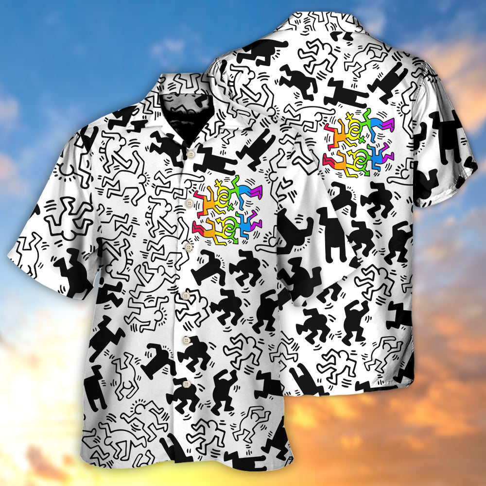 Rainbow Pride Proud Hawaiian Shirt Graphic Artwork Detail For Island Holidays