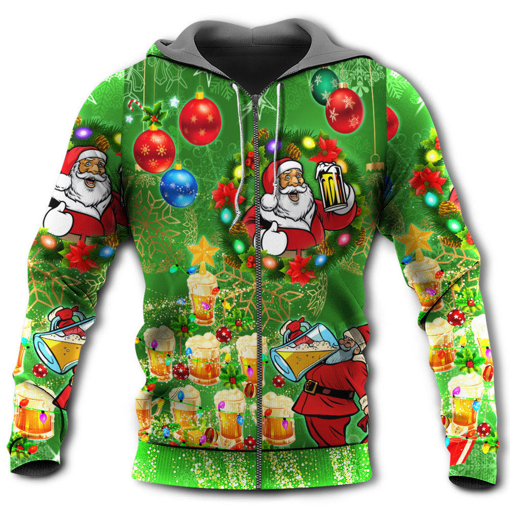 Santa Holiday Cheer Lights Hoodie For Festive Family Moments Winter Wear And Holiday Gift Ideas