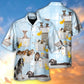 Dog Grooming Shower Bathroom Hawaiian Shirt Collar And Front View For Island Holidays