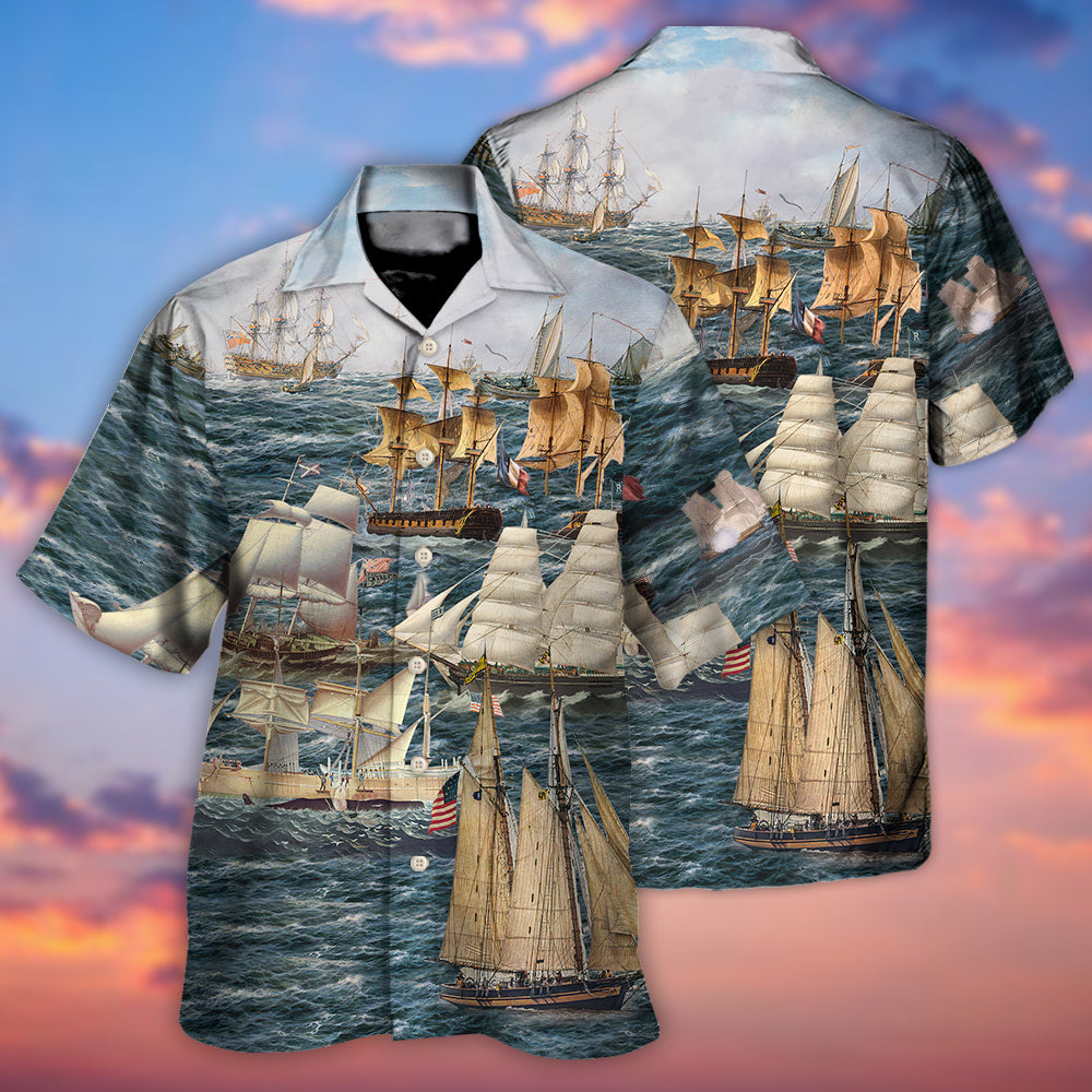 Sail Ships Festival Hawaiian Shirt For Summer Events And Casual Outdoor Wear