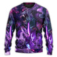 Dark Purple Dragon Lightning Sweater For Casual Styling Weekend Outings And Creative Gift Giving