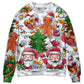 Christmas Santa Cutie Snowman Gingerbread Sweater For Holiday Travel Winter Outings And Cheerful Gift Giving