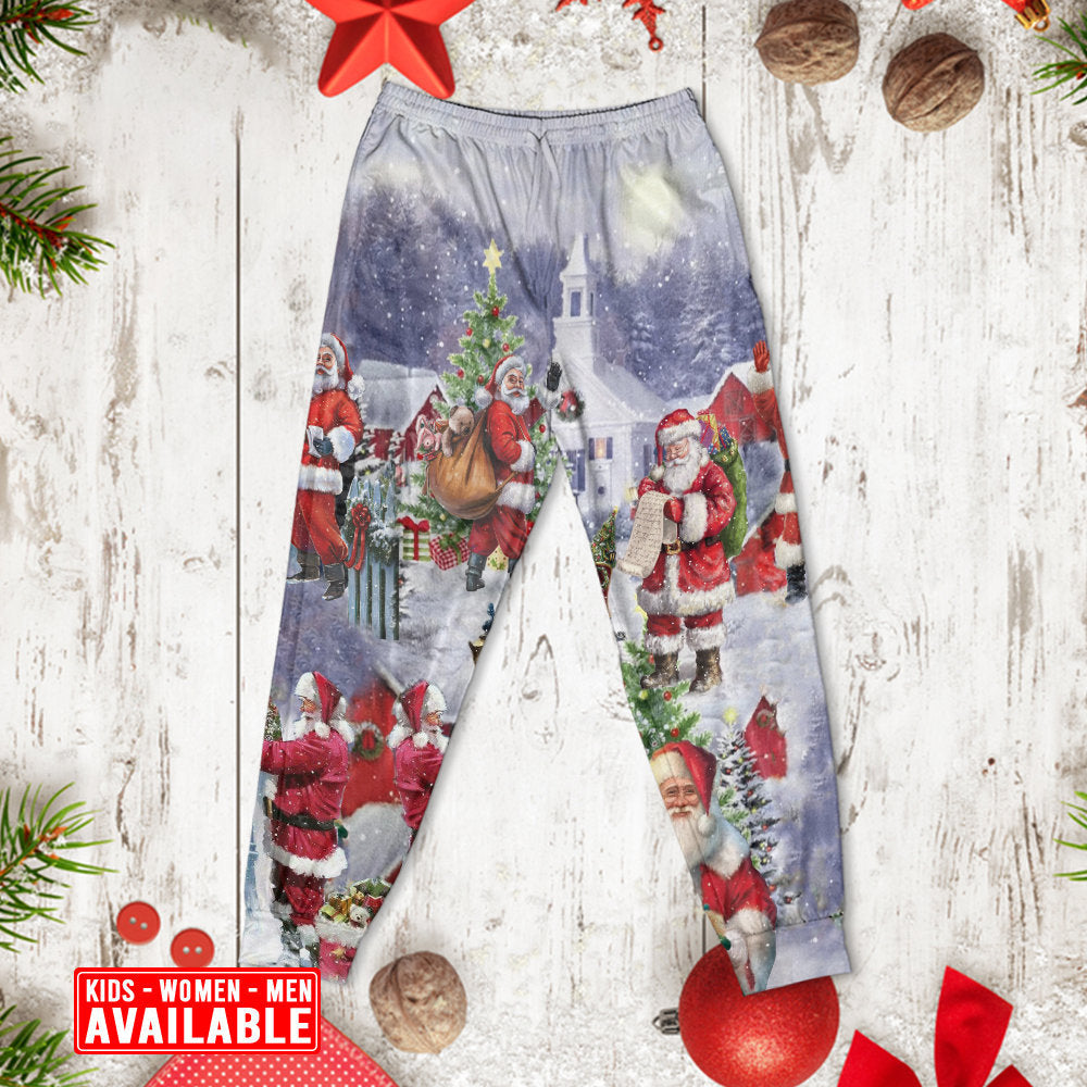 Merry Christmas Santa Holiday Arrival Long Sleeve Pajamas Set For Festive Sleepovers And Family Photos