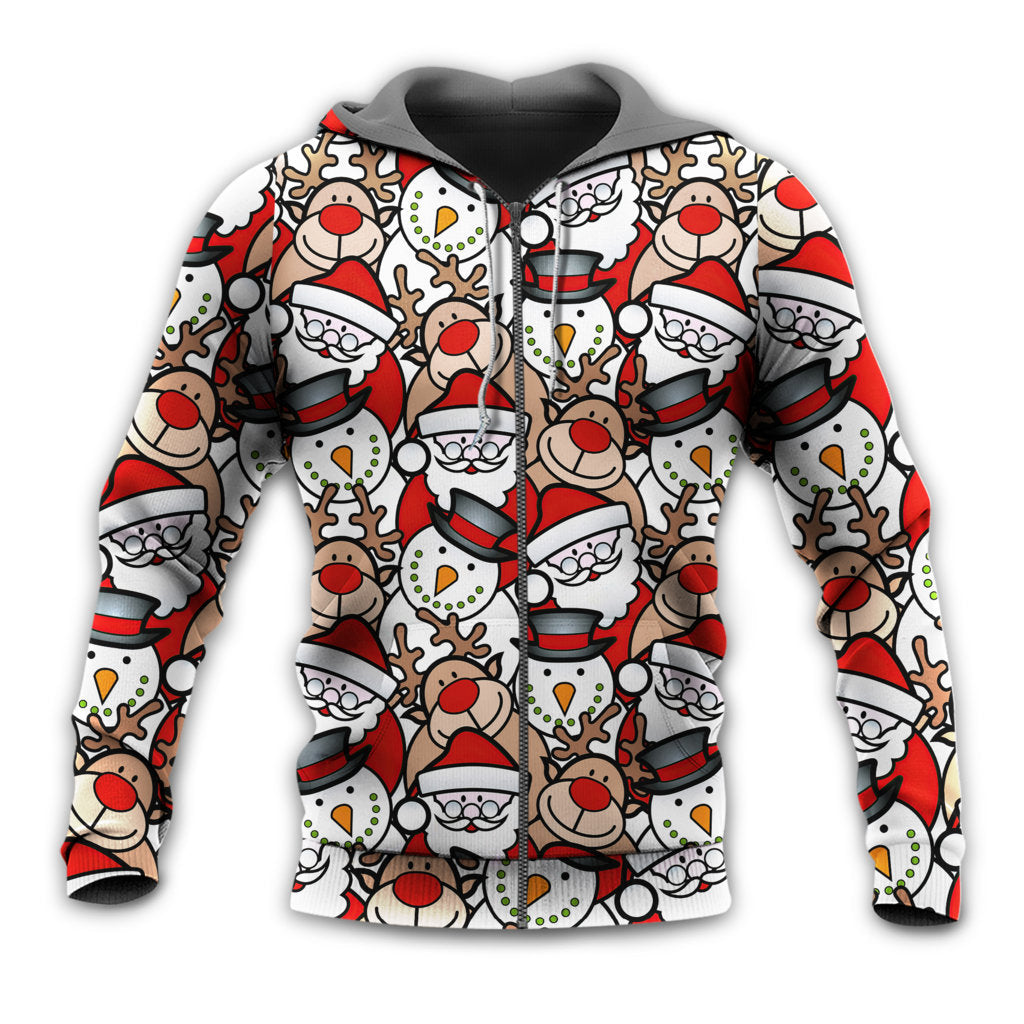 Cute Funny Christmas Santa Reindeer Hoodie For Christmas Gatherings Outdoor Trips And Relaxed Seasonal Style