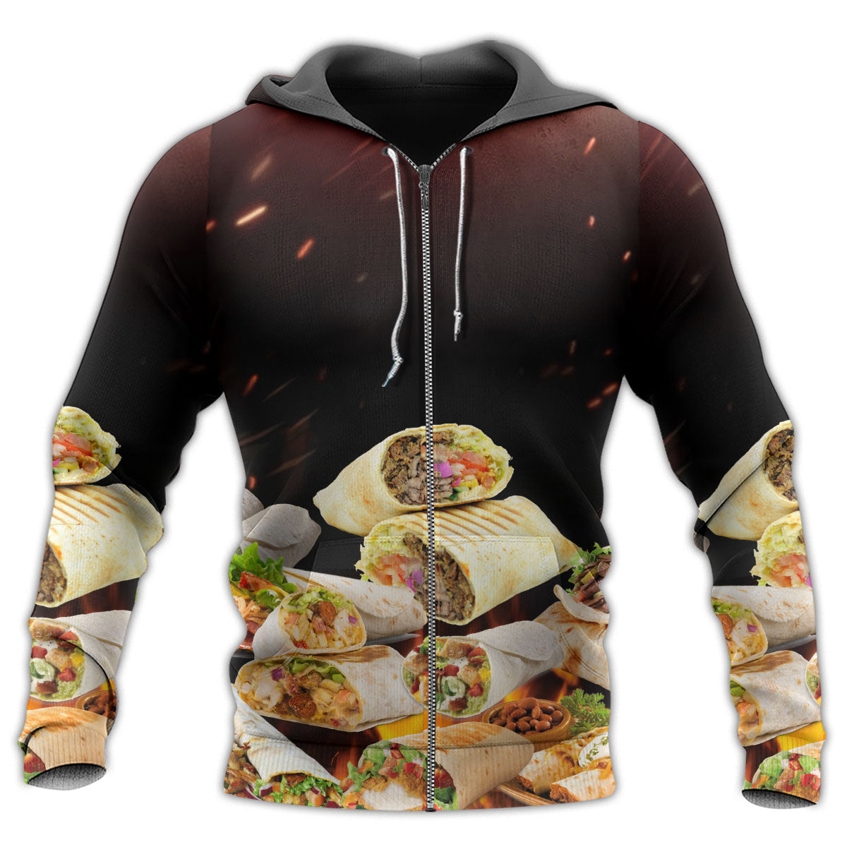 Burritos Fast Food Lover Hoodie For Relaxed Streetwear Weekend Travel And Everyday Style