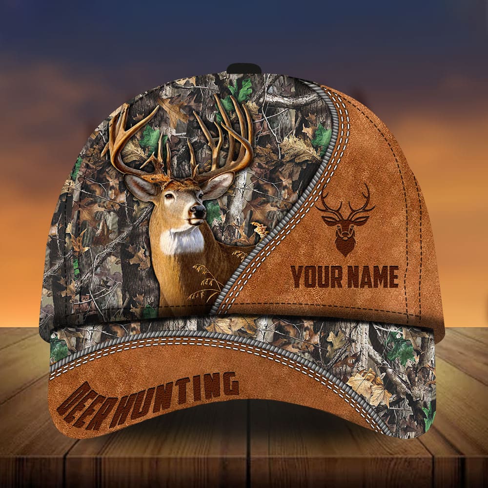 Leather Deer Hunting Personalized Classic Cap For Summer Vacations Parties And Outdoor Events