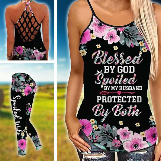 Jesus Bless Peace Hollow Tank Top For Yoga Workouts And Festival Wear
