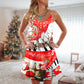 Christmas Love Music Happy Life V-Neck Sleeveless Cami Dress For Festive Events And Casual Summer Styling