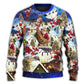 Christmas Rooftop Santa Busy Night Sweater For Winter Celebrations Family Events And Relaxed Seasonal Styling