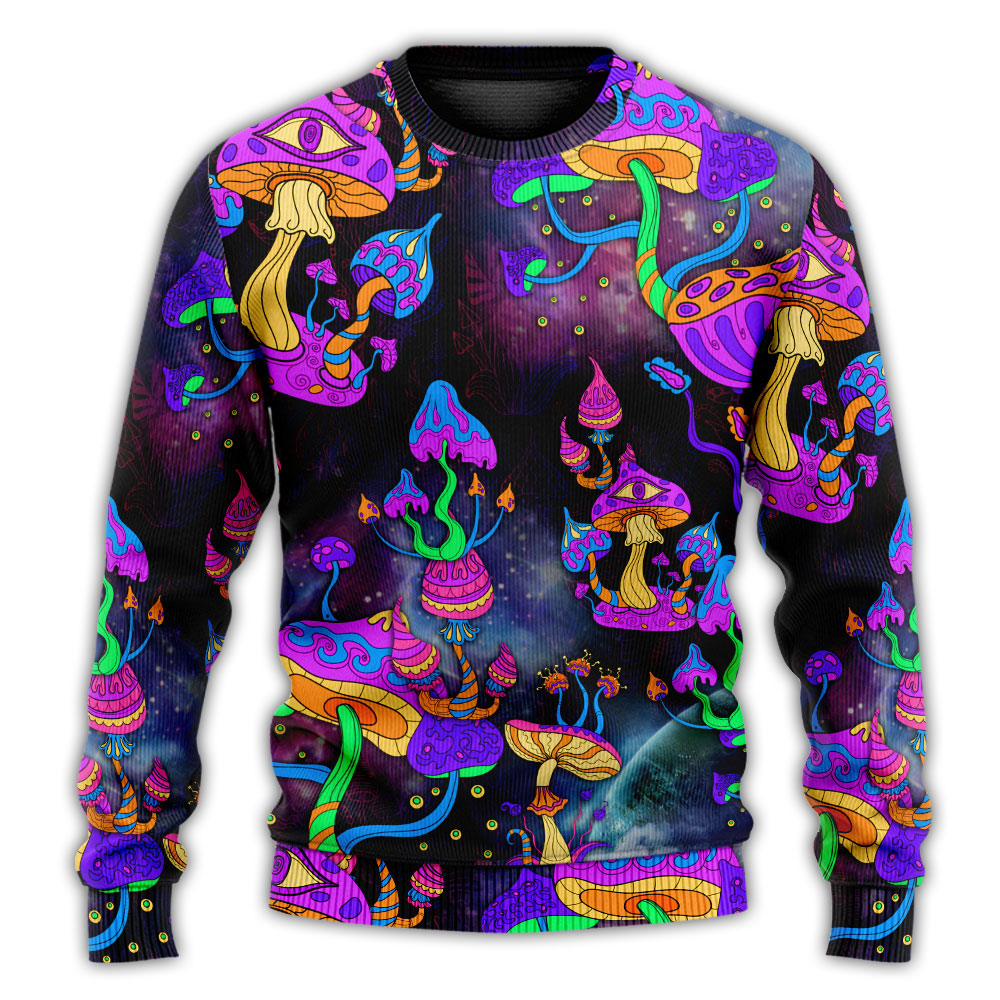 Hippie Mushroom Sweater For Festival Adventures Vacations And Relaxed Daily Styling