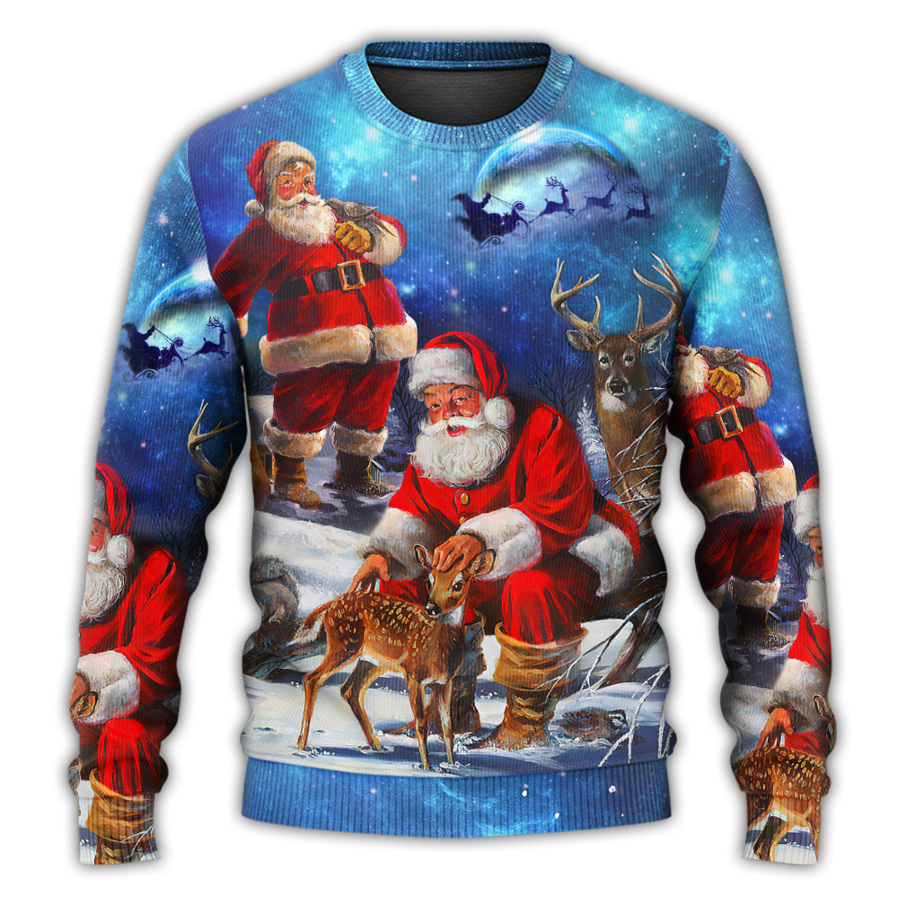 Christmas Santa Xmas Is Coming Night Sweater For Family Gatherings Winter Travel And Everyday Seasonal Comfort