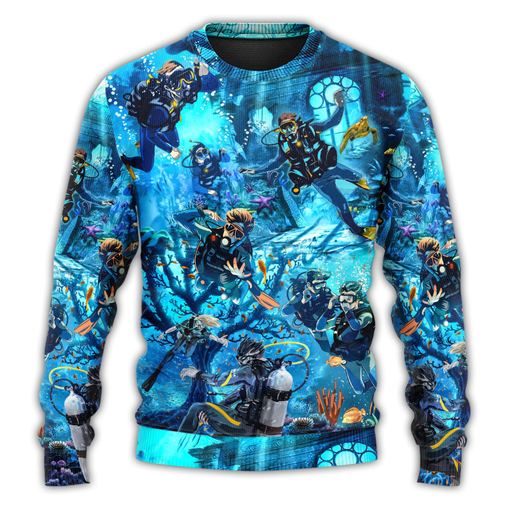 Under The Sea Diving Sweater For Nautical Adventures Travel Events And Thoughtful Gifting