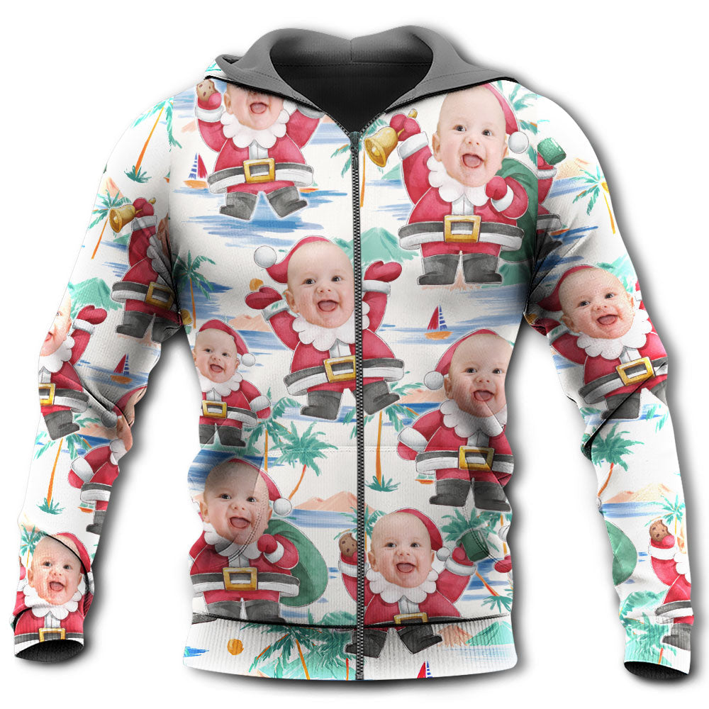 Christmas Santa Summer Beach Hoodie For Festive Days Casual Adventures And Thoughtful Seasonal Gifting
