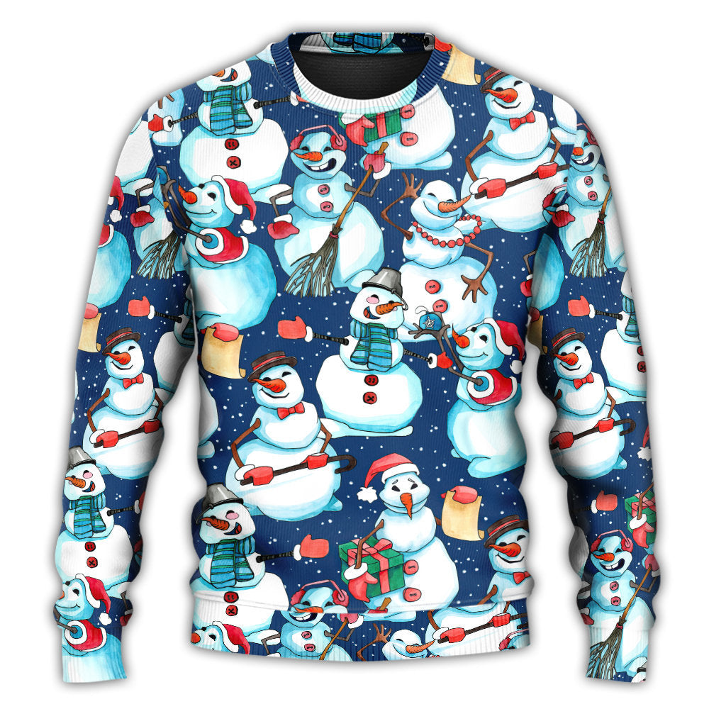 Christmas Happy Snowman Xmas Sweater For Winter Celebrations Family Events And Relaxed Seasonal Styling