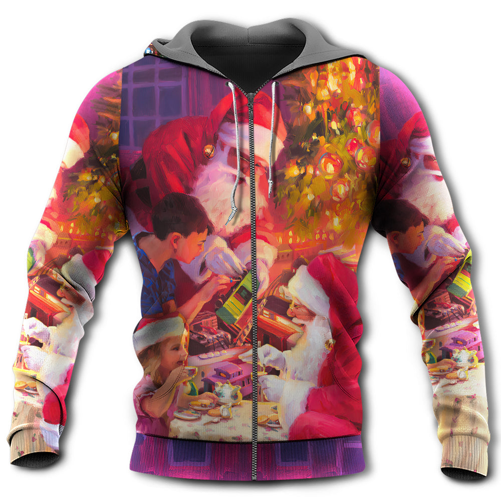 Santa Story Light Hoodie For Seasonal Parties Casual Wear And Thoughtful Holiday Gifts