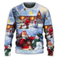 Christmas Santa Snowman Village Sweater For Seasonal Parties Cozy Gatherings And Thoughtful Holiday Gifts