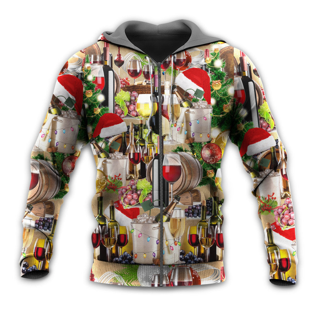 Christmas Wine Cozy Night Hoodie For Winter Streetwear Christmas Travel And Seasonal Home Gatherings