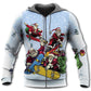 Christmas Santa Skateboard Snow Day Hoodie For Holiday Vacations Winter Events And Everyday Comfort