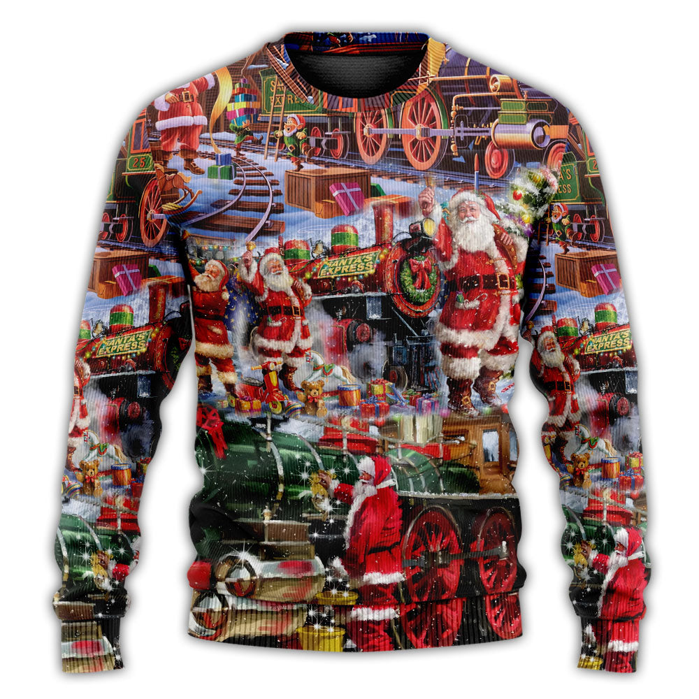 Santa Snow Village Spirit Of Giving Sweater For Festive Parties Family Photos And Comfortable Seasonal Wear