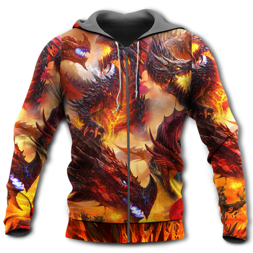 Red Dragon Skull Fire Hoodie For Alternative Outfits Travel And Distinctive Casual Wear