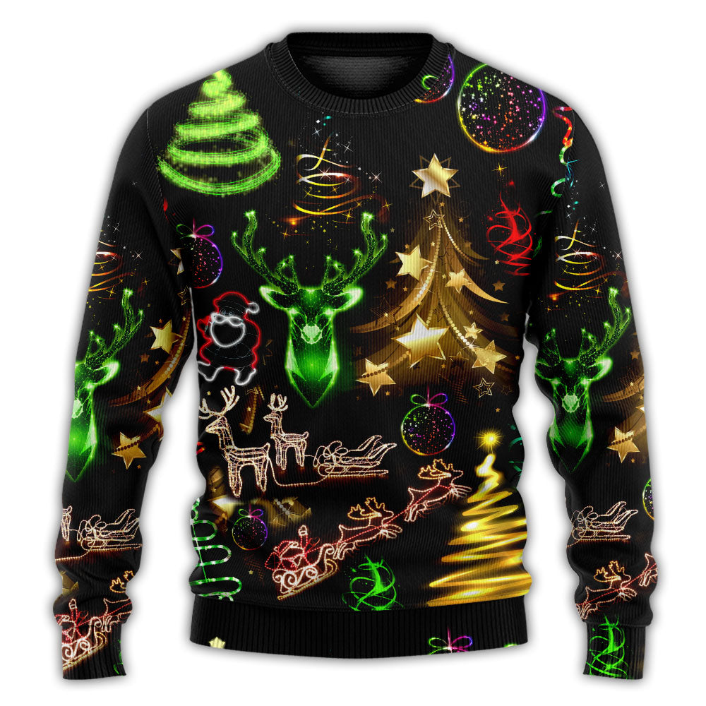 Christmas Neon Tree And Snowman Sweater For Seasonal Parties Cozy Gatherings And Thoughtful Holiday Gifts