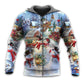 Happy Christmas Snowman Lover Couple Hoodie For Festive Celebrations Seasonal Trips And Relaxed Winter Wear