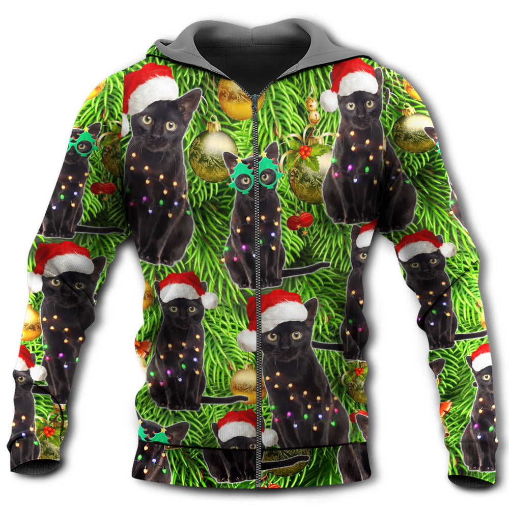 Black Cat Christmas Hoodie For Holiday Gatherings Winter Travel And Seasonal Gifting
