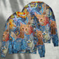 Cat Mosaic Sweater For Animal Lovers Casual Wear Holidays And Thoughtful Gifting