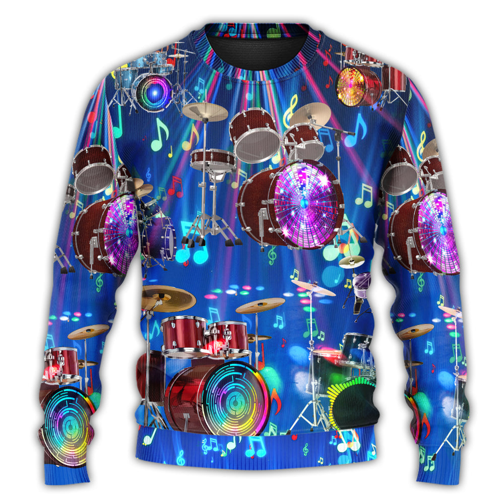 Drum Is My Neon Light Sweater For Casual Wear Festivals Travel And Thoughtful Gifting