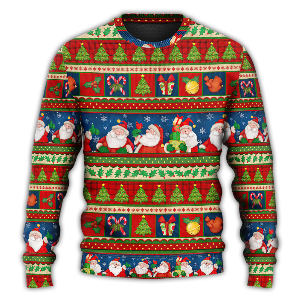 Christmas Santa Claus Happy Xmas Sweater For Festive Parties Family Photos And Comfortable Seasonal Wear