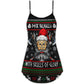 Nordic Skull Glory Holiday V-Neck Sleeveless Cami Dress For Festivals Travel And Relaxed Casual Summer Wear