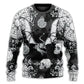 Fire Dragon Gothic Compass Baroque Sweater For Art Fans Travel Parties And Distinctive Casual Style