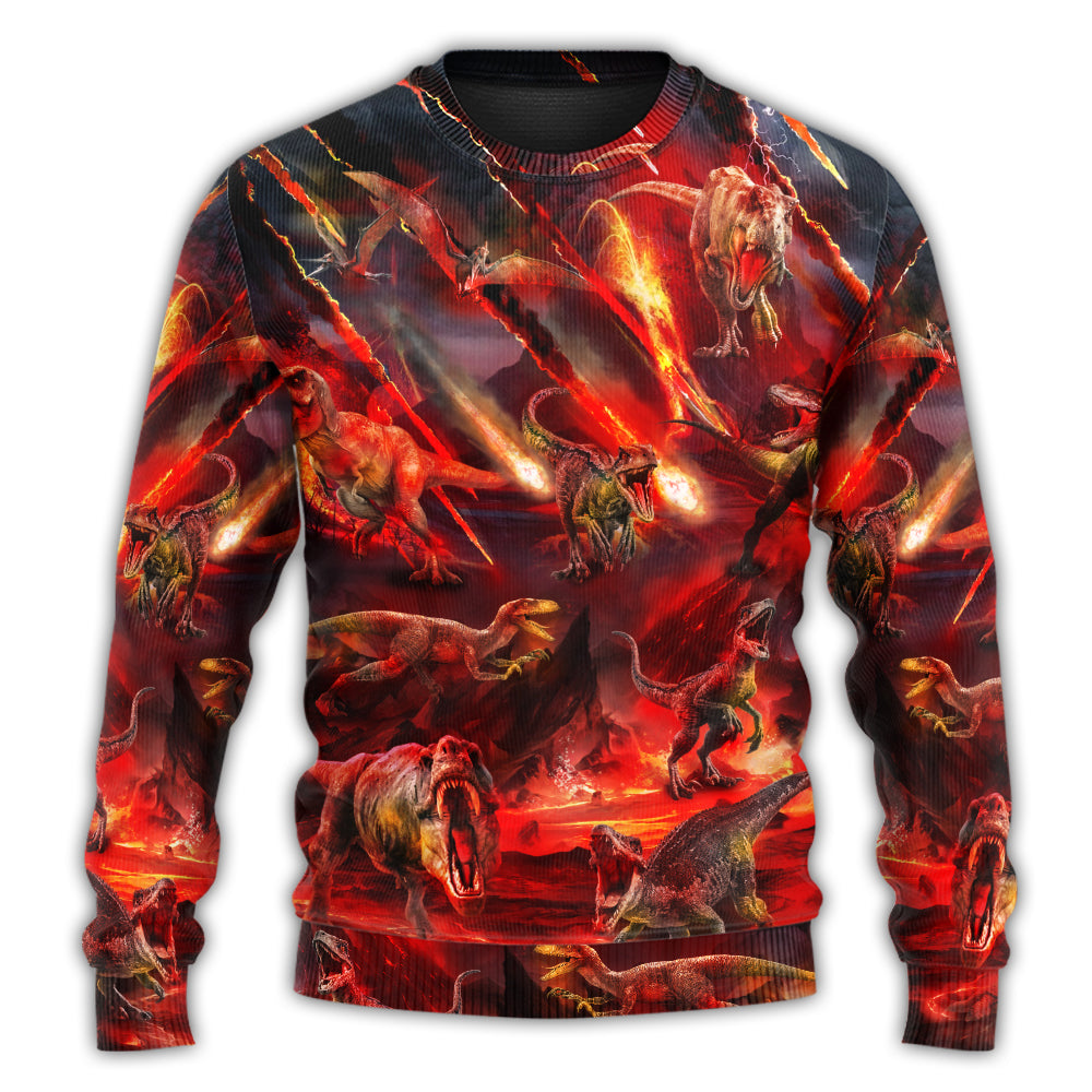 Dinosaur Meteorite Fantasy Sweater For Casual Wear Travel Parties And Comfortable Seasonal Style