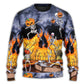 Halloween Skeleton Pumpkin Party Sweater For Fantasy Fans Casual Outings And Weekend Adventures