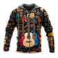 Happy Guitar Lover Music Life Hoodie For Studio Sessions Casual Events And Comfortable Daily Style