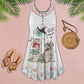 Dogs God Say You Are Shih Tzu Faith V-Neck Sleeveless Cami Dress For Festivals And Relaxed Warm Weather Style