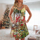 Christmas Santa Toy Workshop Theme – Women's Summer Sleeveless V-Neck Camisole Dress