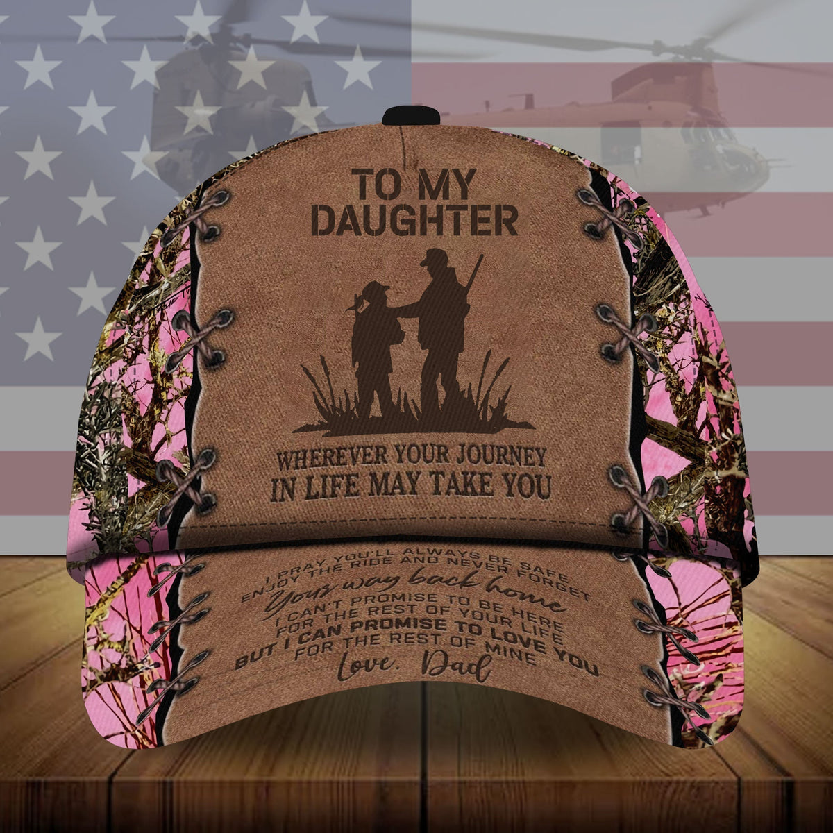 To My Daughter Personalized Camo Deer Hunting Gift Classic Cap For Festivals Vacations Outdoor Fun And Daily Comfort