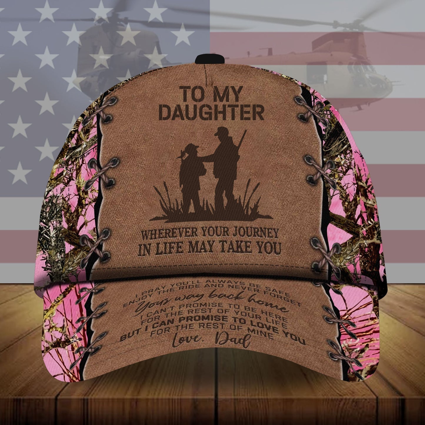 To My Daughter Personalized Camo Deer Hunting Gift Classic Cap For Festivals Vacations Outdoor Fun And Daily Comfort