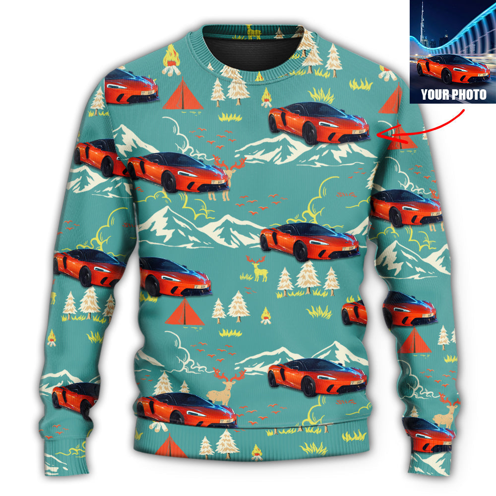 Car Driving Mountain Landscape Sweater For Road Trips Weekend Gatherings And Thoughtful Gift Giving