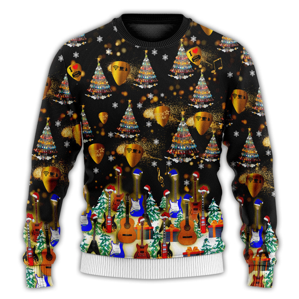 Christmas Yes I Speak Guitar Sweater For Festive Family Events Casual Wear And Holiday Gift Giving